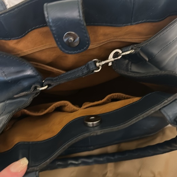 Patricia Nash Navy Leather Tote Bag - Picture 6 of 7